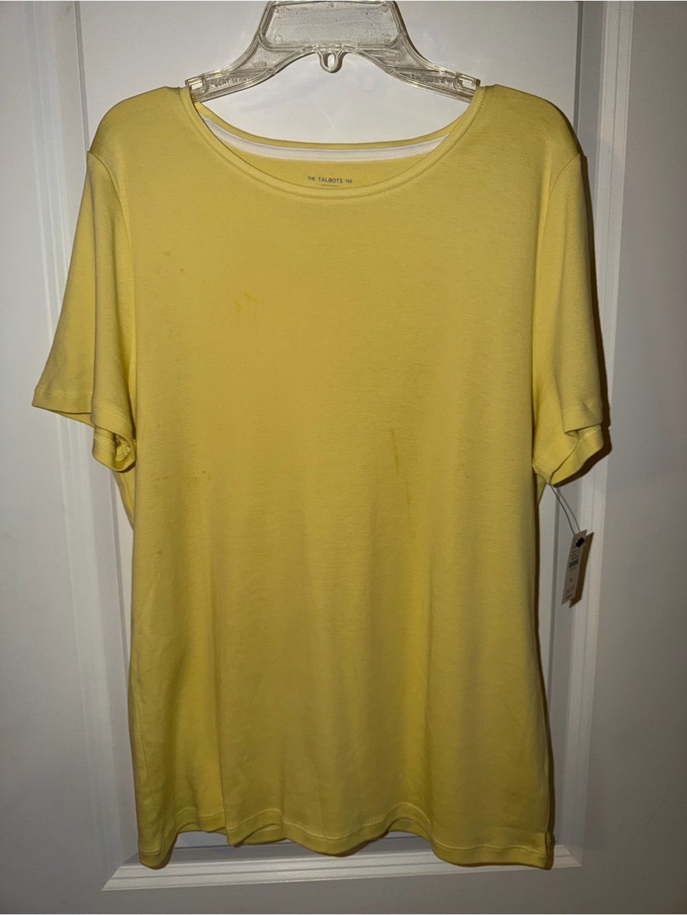 Talbots Yellow Short Sleeve Crewneck Tee
